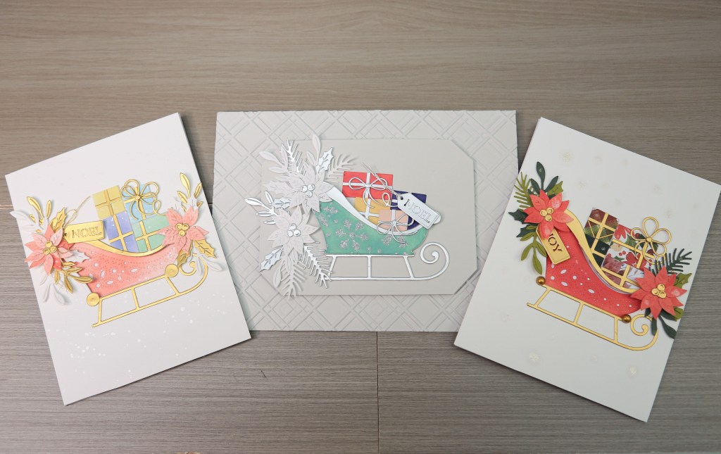 Holiday Card Crafting with Vintage Sleigh and Elegant&nbsp;Flowers