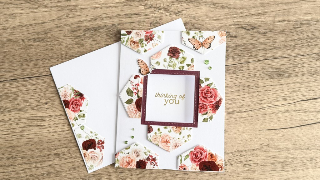 Handmade birthday card with Dreamy Merlot washi tape
